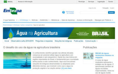 Hotsite reúne informações sobre efeitos da crise hídrica na agricultura brasileira